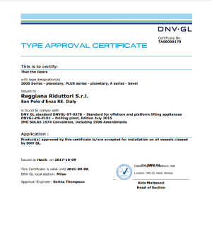 DNV GL Certificate